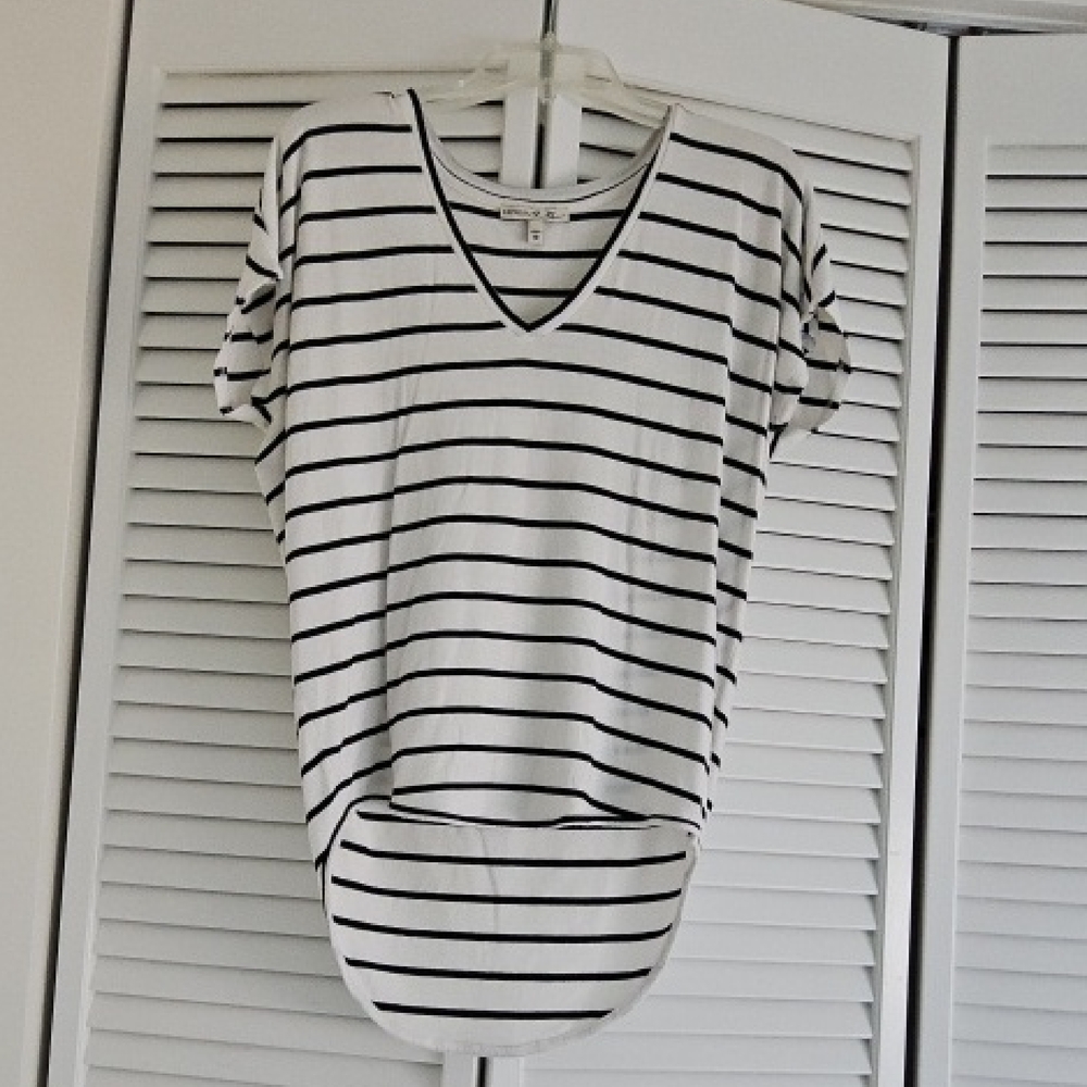 Striped V-Neck Women's Top